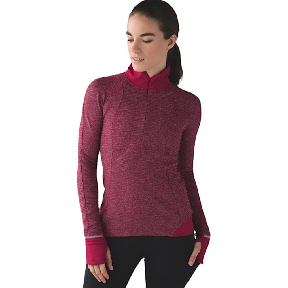 Lululemon Runderful Half Zip in Berry Rumble
